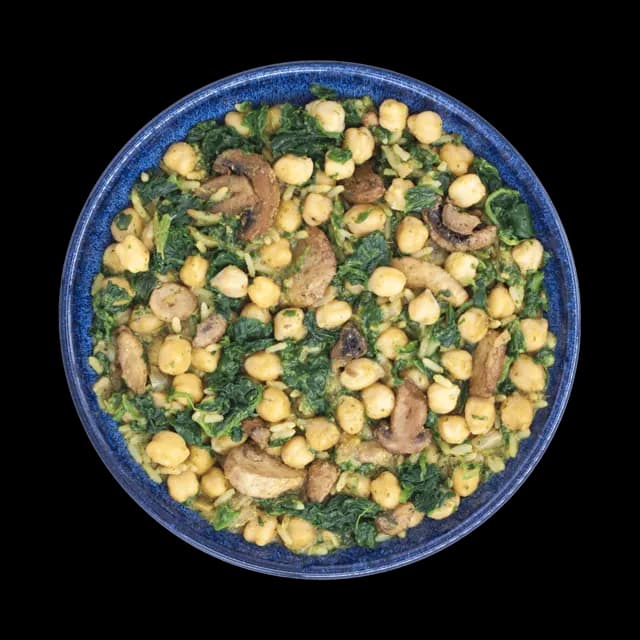 Curry de pois chiches aux épinards